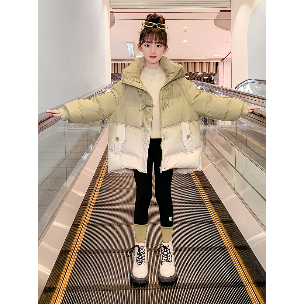 巴拉巴拉女童羽绒服加厚洋气冬装2023新款儿童装冬季90白鸭绒女孩