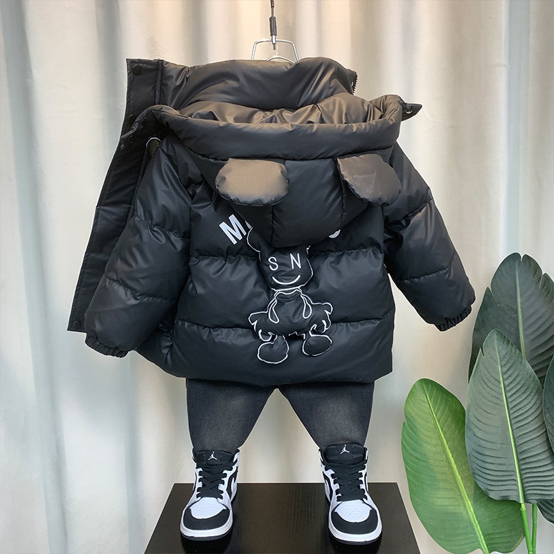 巴拉巴拉男童羽绒服2023新款小熊洋气宝宝冬装时髦保暖儿童加厚中