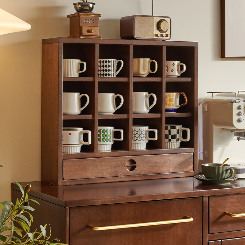 茶杯博古架实木多格桌面置物架收纳架水杯架展示架多层架子