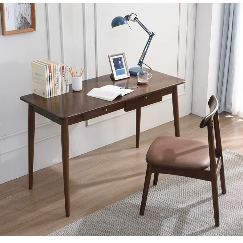实木橡胶木书桌（长120*宽55*高76厘米）