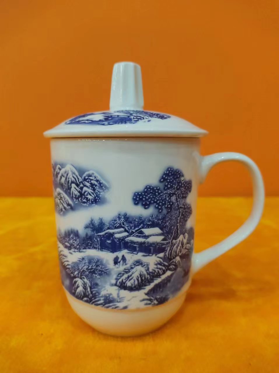 摆件D52当代景德镇制青花杯（代拍链接，所见即所得）