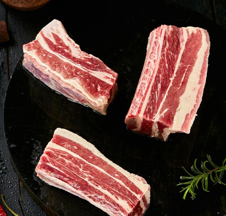 清真原切四肋牛排5斤 肥瘦相间 顺丰发货s