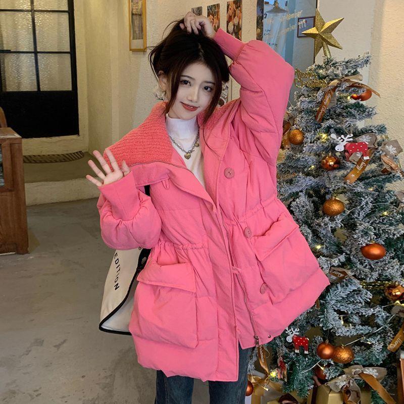 新款羽绒羽绒服女2023新款网红中款棉衣显瘦小个子温暖感冬季加