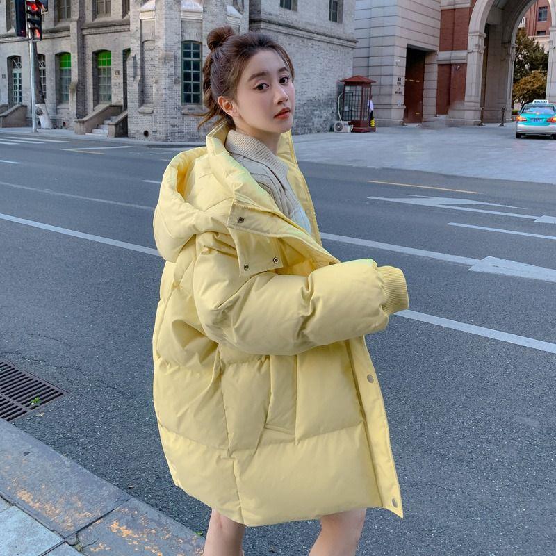 艾莱依鸭鸭韩版中长款羽绒羽绒服女小个子2023冬季新款加厚爆款面