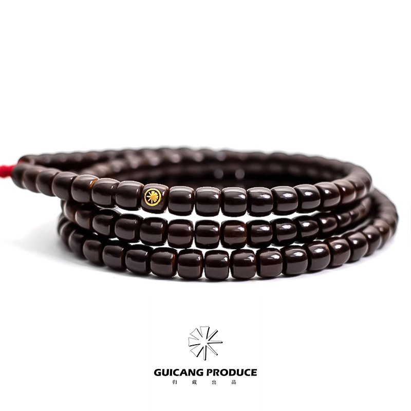 108直切/归藏出品手工干磨印尼原生态椰蒂手串7mm*6mm-114颗