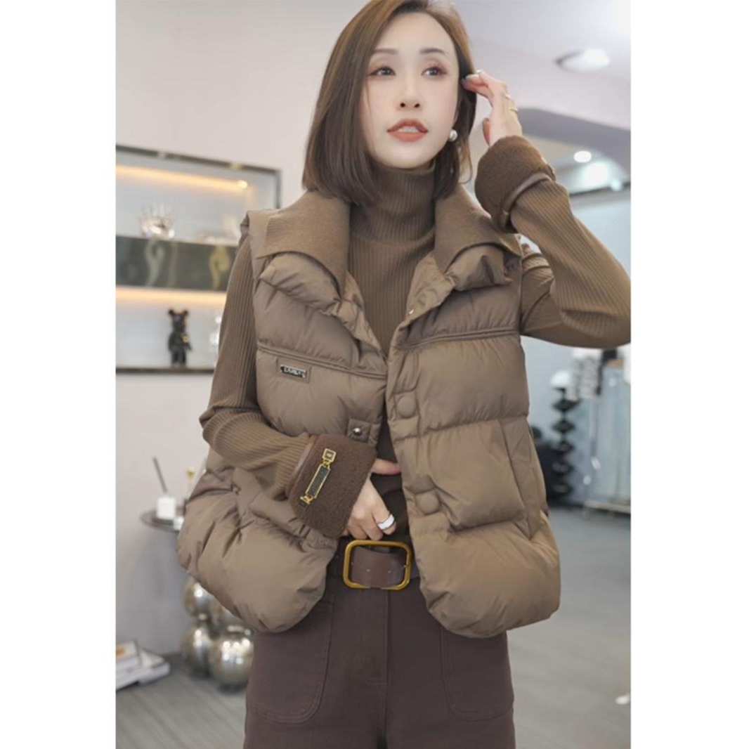 女士加厚棉马甲女款外搭2023秋冬季新款背心马夹女式外穿洋气时髦
