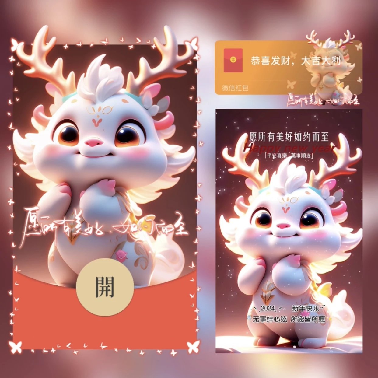 红包封面愿所有美好如约而至2024新款动态设计服务