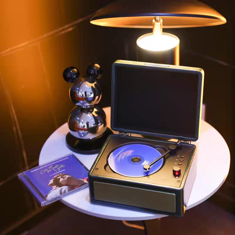 复古CD机音乐专辑蓝牙音箱立体光盘便携式家用音响女友生日礼物