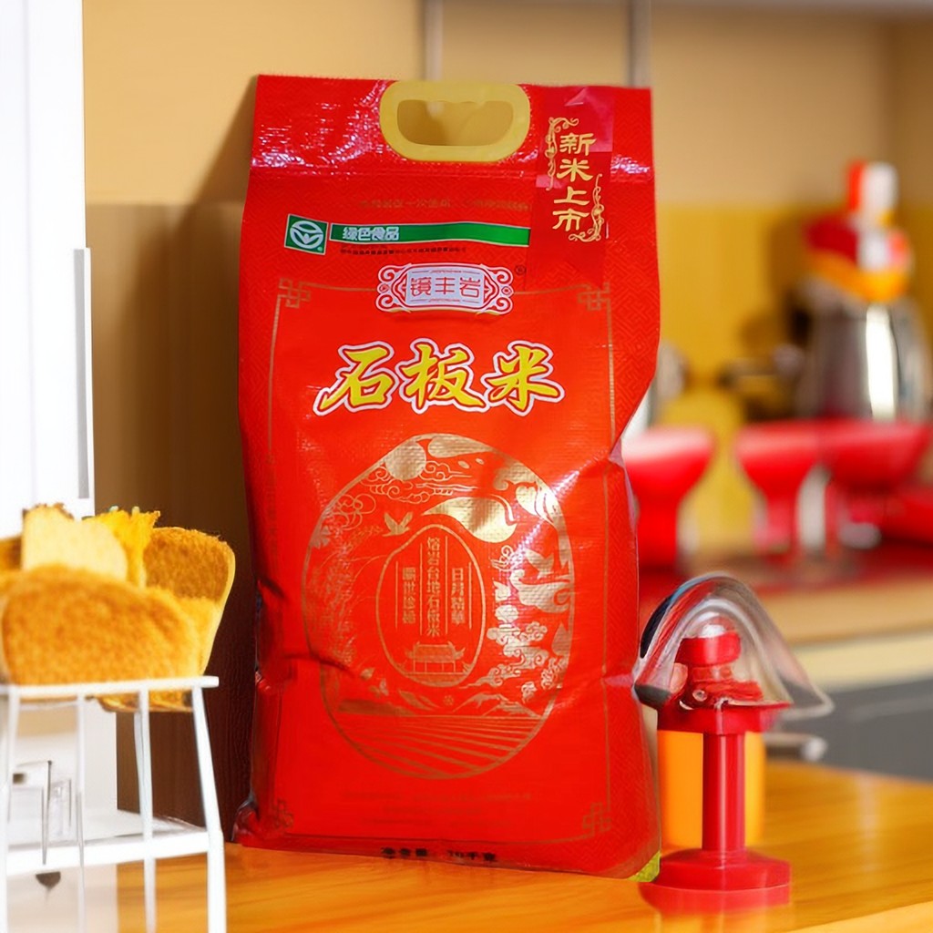 镜丰岩石板大米5kg红色袋装新米上市，东北大米，绿色食品，东北特产