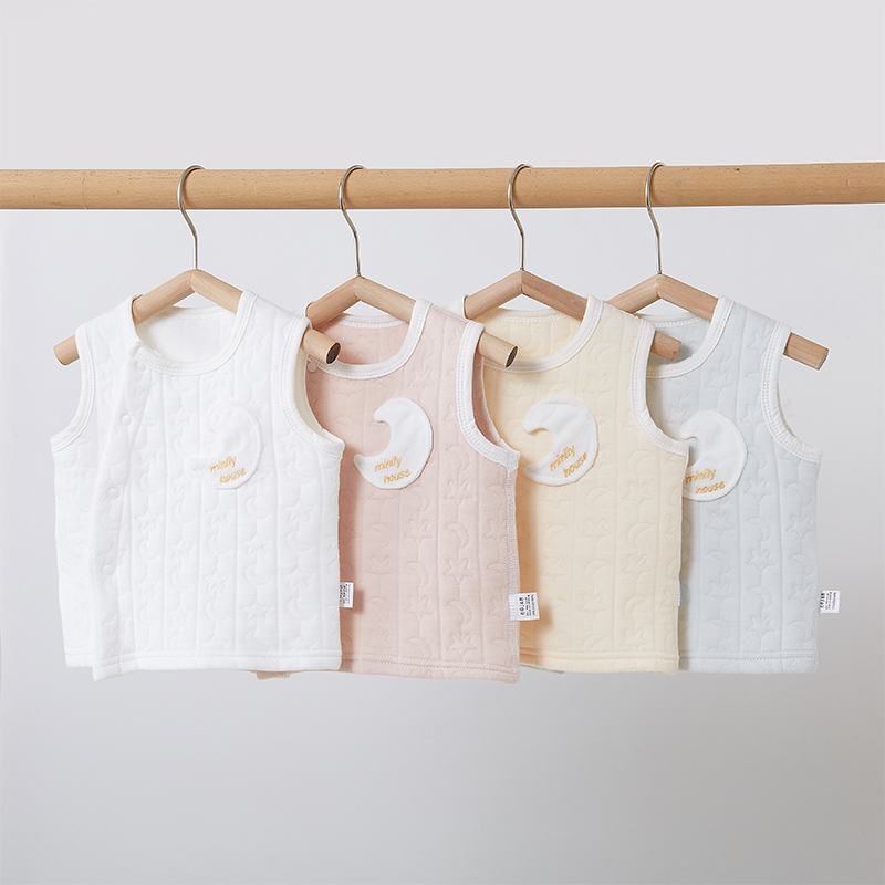 宝宝马甲春秋冬季三层保暖新生儿男女婴儿坎肩针织儿童加厚背心