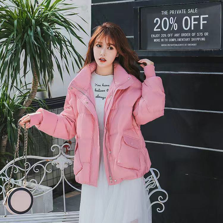 艾莱依羽绒服羽绒服女2023新款韩版立领宽松白鸭绒外套冬季时尚百