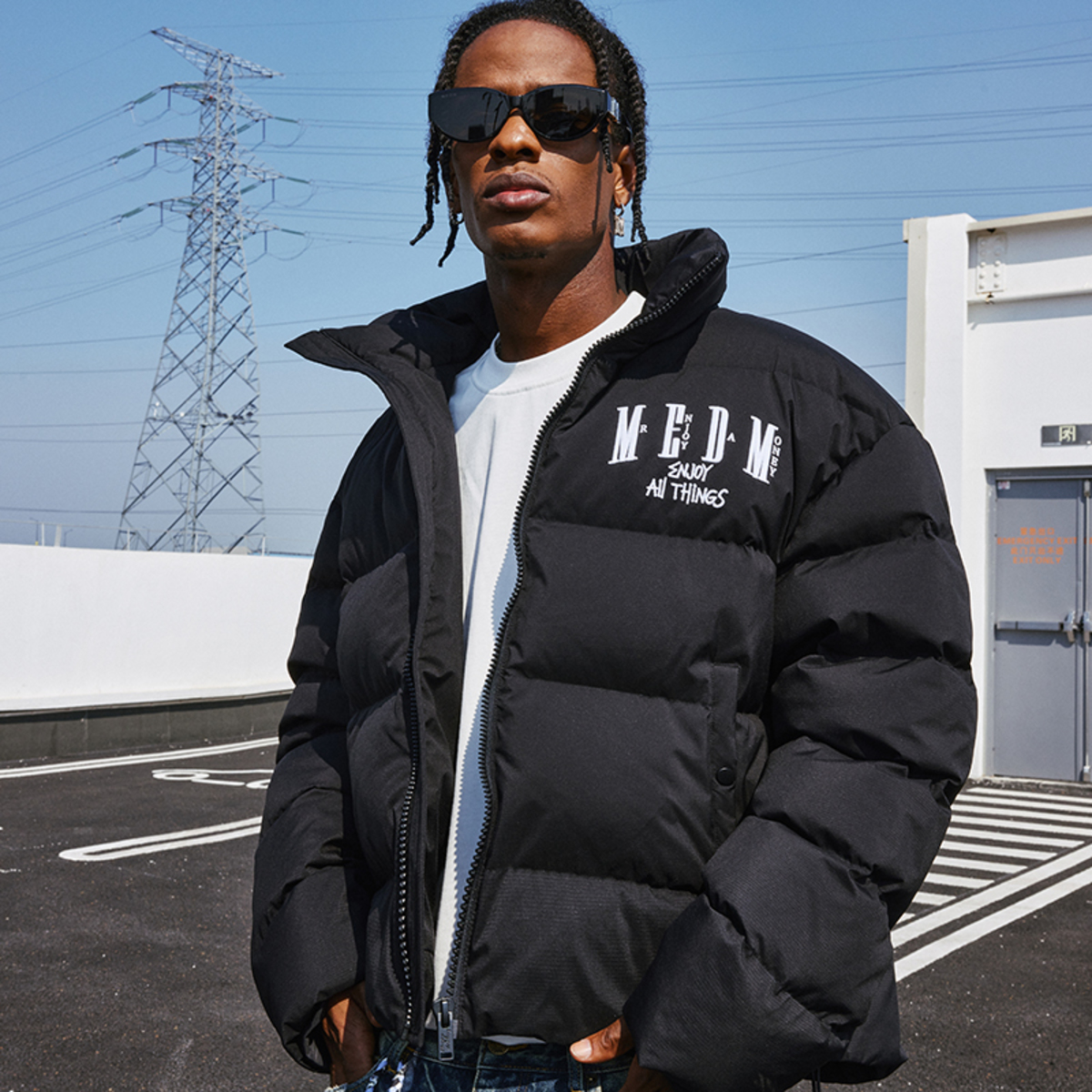 MEDM25FW国潮基础款羽绒服男女秋冬季美式高街复古oversize休闲