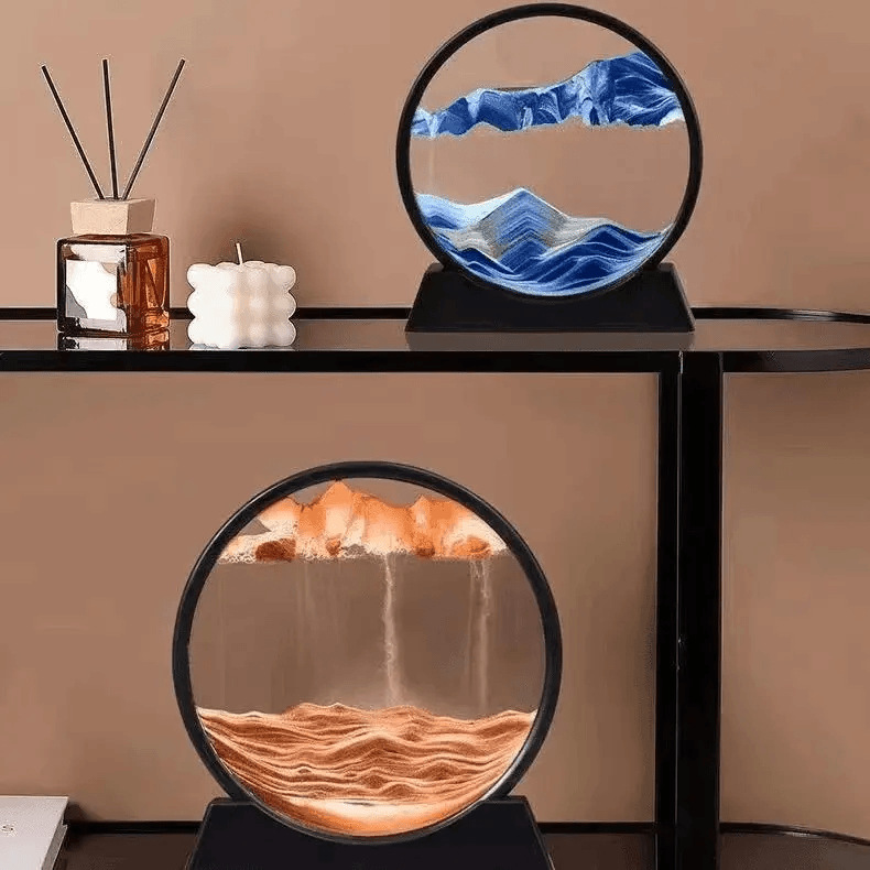 北欧流沙画摆件解压沙漏桌面装饰品摆件男女礼品高档装饰品