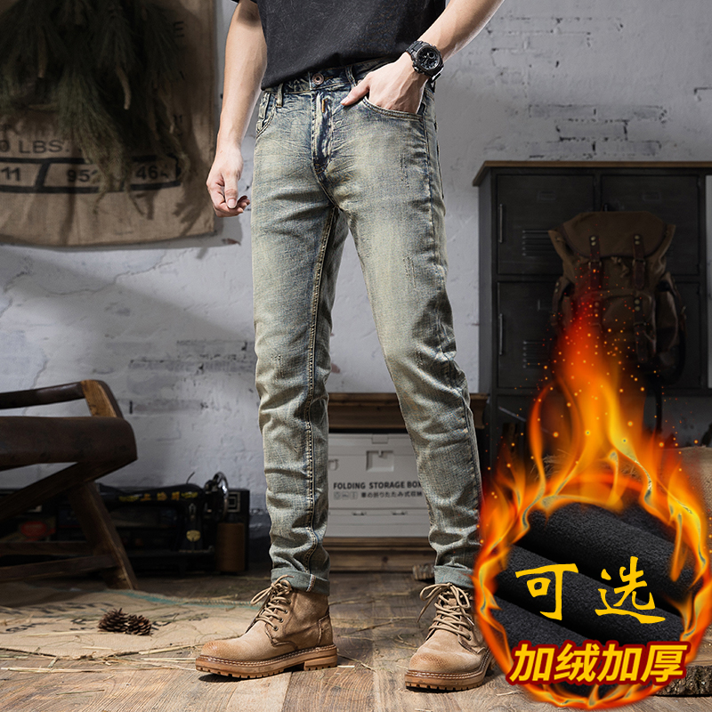 2025秋季新款直筒复古直筒潮款宽松百搭休闲复古男款牛仔裤WW617