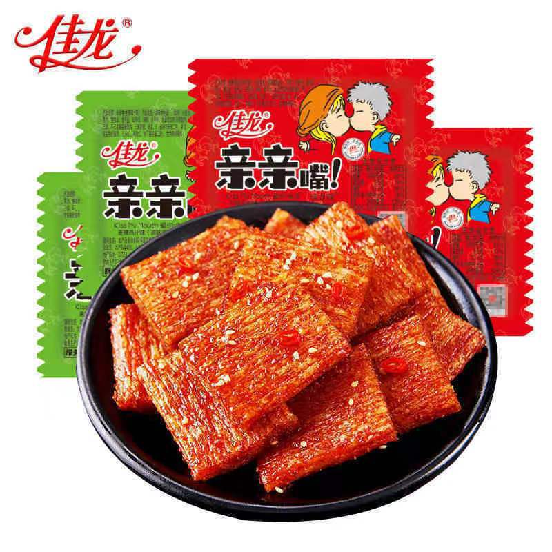 佳龙佳龙香辣辣条亲亲嘴烧8090怀旧零食大礼包儿时回忆零食麻辣味