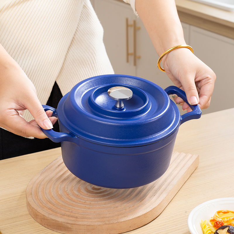 （焱焱内地）YANZAO/焱造铸铁珐琅锅boil boil18翘耳小炖锅