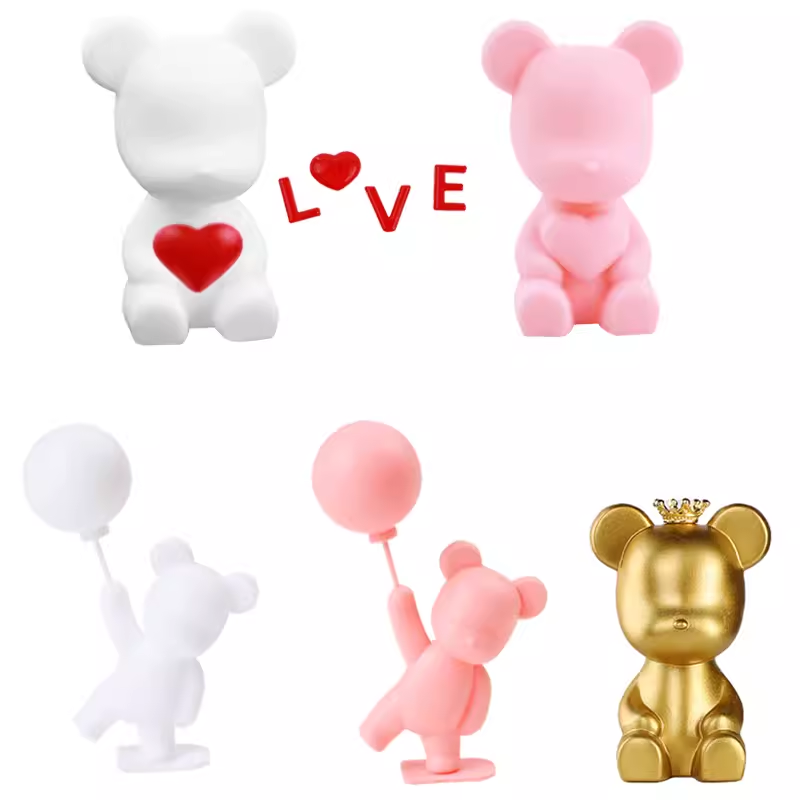 河马臻选love兔子装饰摆件可爱卡通男女孩兔宝宝周岁生日蛋糕72号