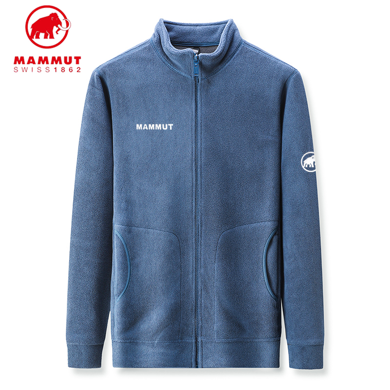 MAMMUT猛犸象男士薄绒保暖立领抓绒外套秋冬长袖户外休闲运动茄克