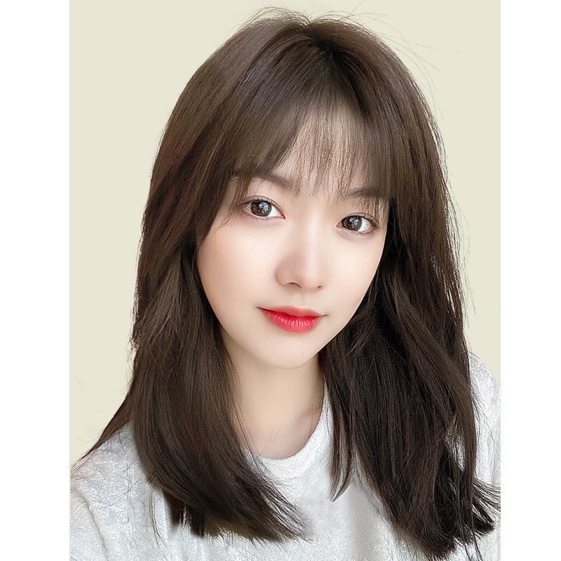 假发女长发自然全头套式中长发仿真人发短发造型夏季锁骨发假发套