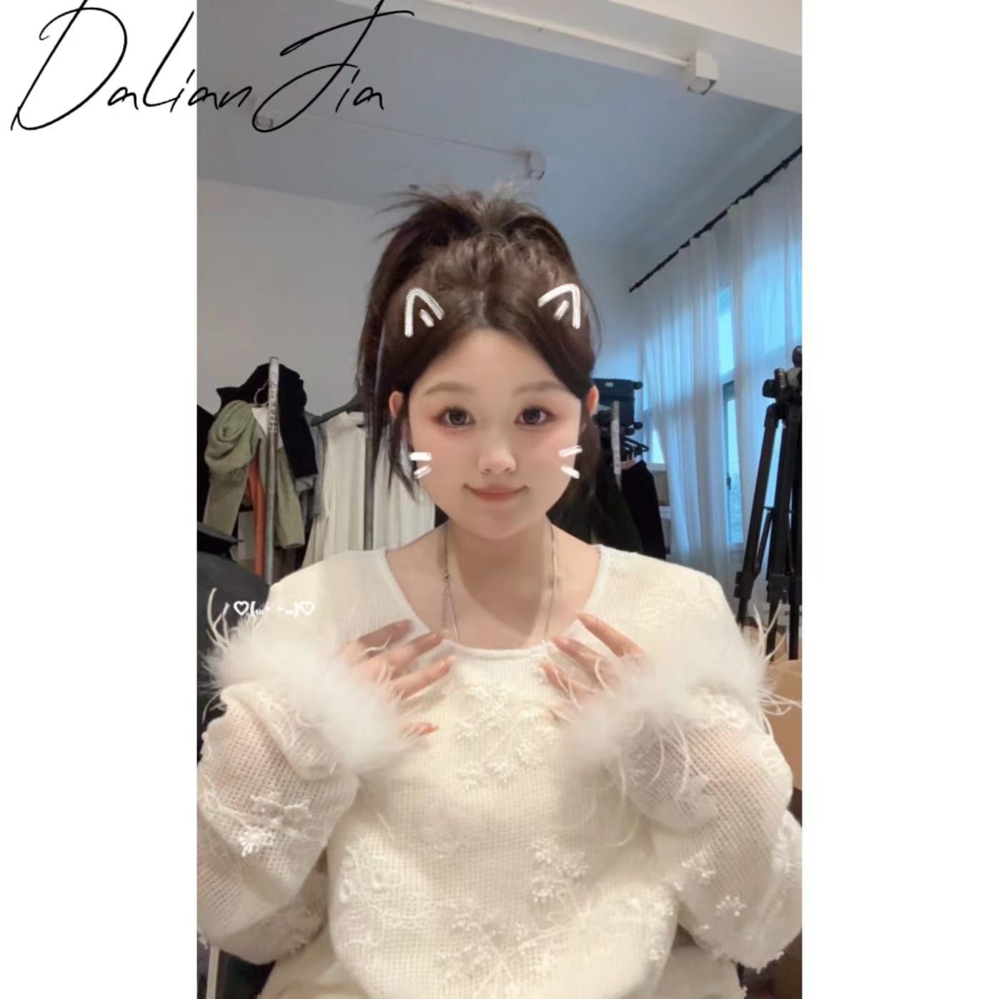 晶咕【月光浮世】法式高级感长袖上衣气质时尚百搭宽松慵懒风