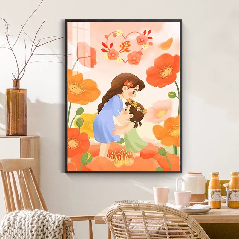 爱阁十字绣 珍爱 2025新款简约唯美装饰画小件客厅手工线绣卡通