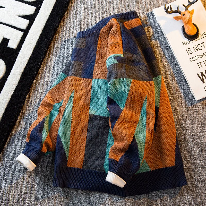 【小扬哥推荐】新款毛衣男秋冬季潮流圆领套头毛衣男宽松休闲百搭.