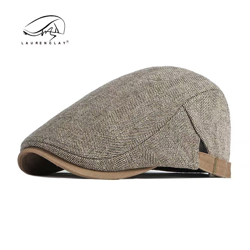 加大头围加绒加厚保暖爸爸帽子贝雷帽冬季鸭舌帽大码中老年人洋气