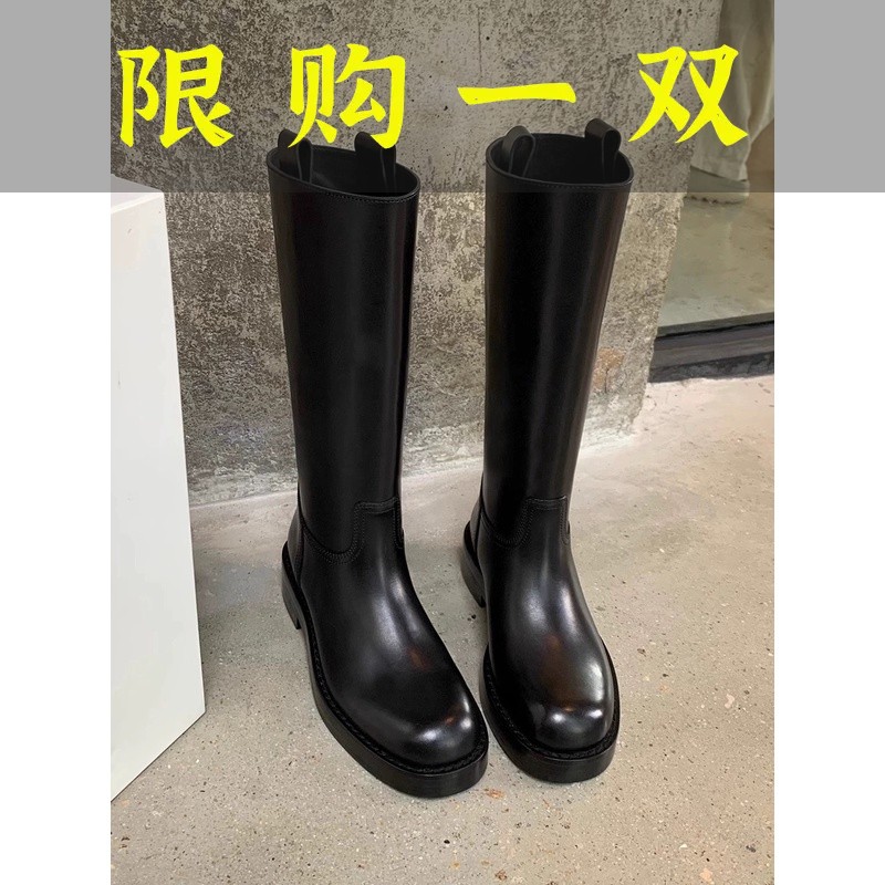 达芙妮沿荐时尚直筒厚底长靴女2023秋冬新款增高显瘦小个子不过膝