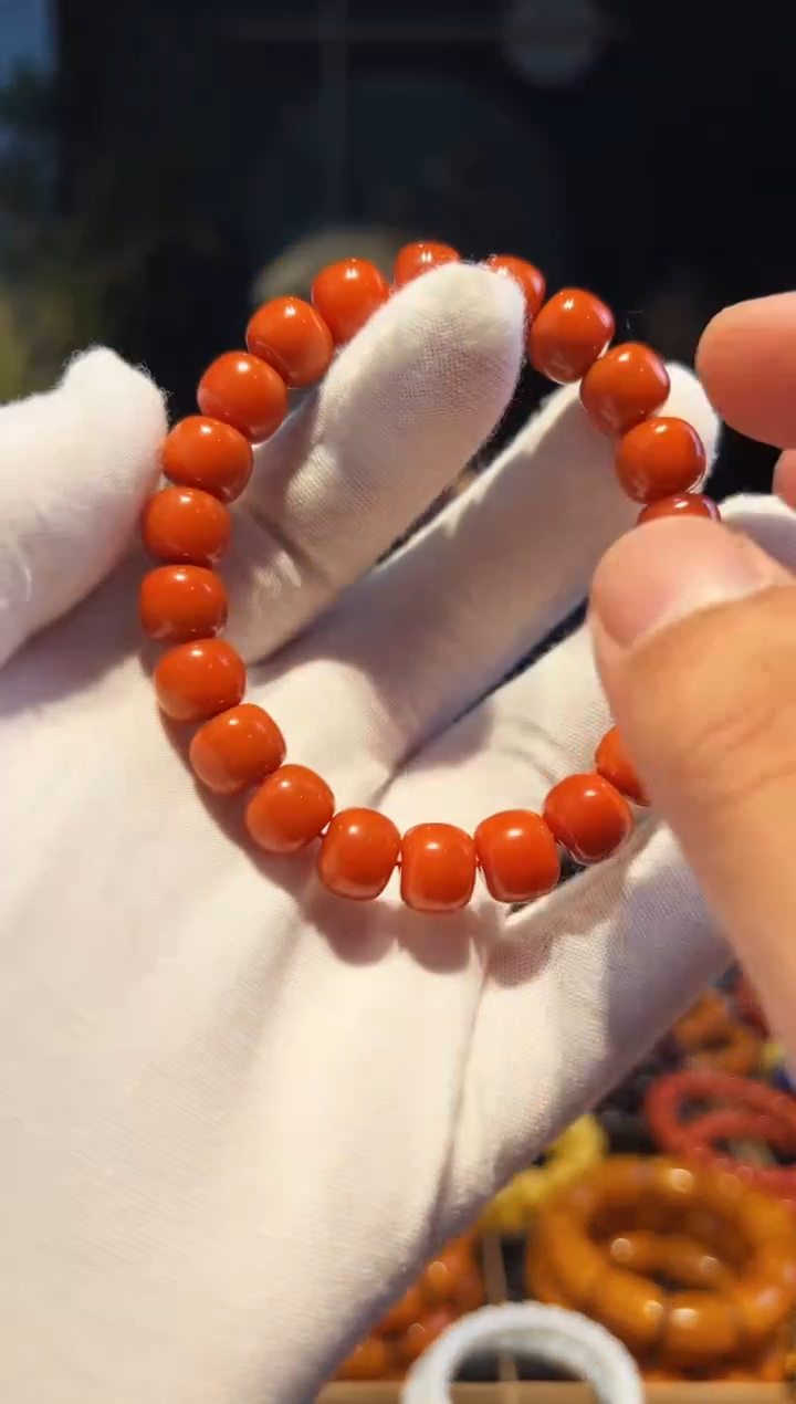 【闪购商品】南红玛瑙手串未镶嵌10+(柿子黄1000目)
