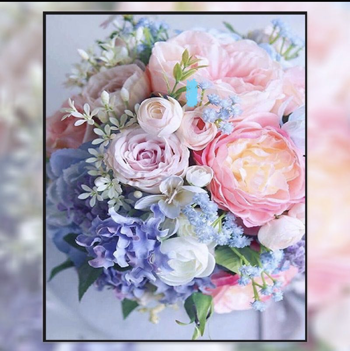 新款五彩玫瑰/尺寸：65X85大格四股线绣/金丝布（十字绣套件）