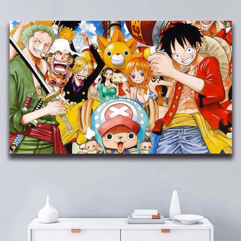 海贼王90*120大格四股线绣新款印花线绣经典动画卡通人物