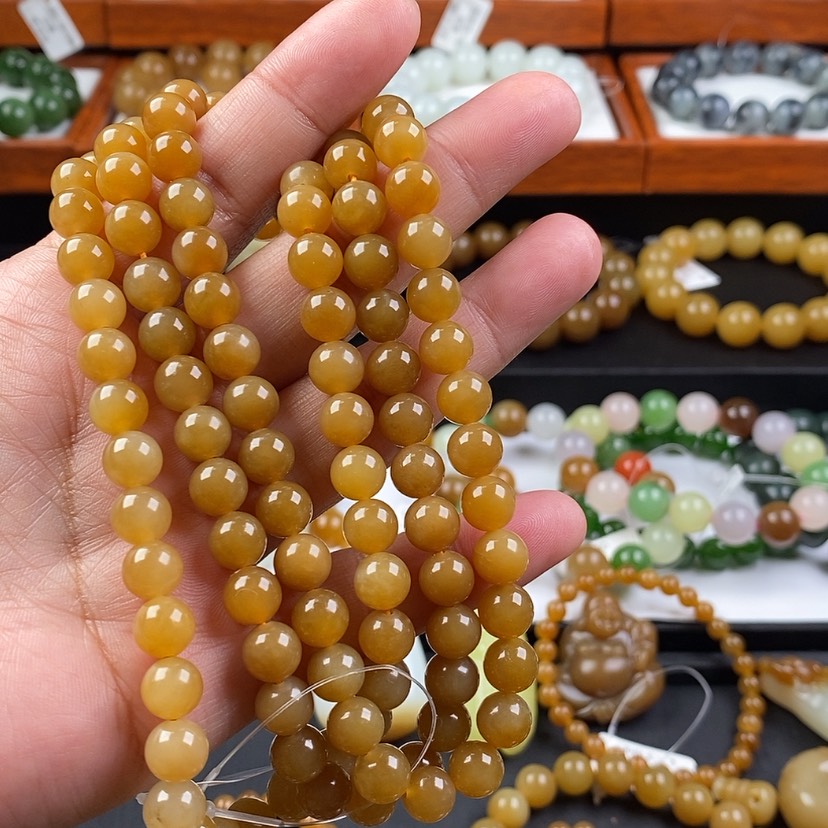 【闪购商品】和田玉手串未镶嵌豆**姥