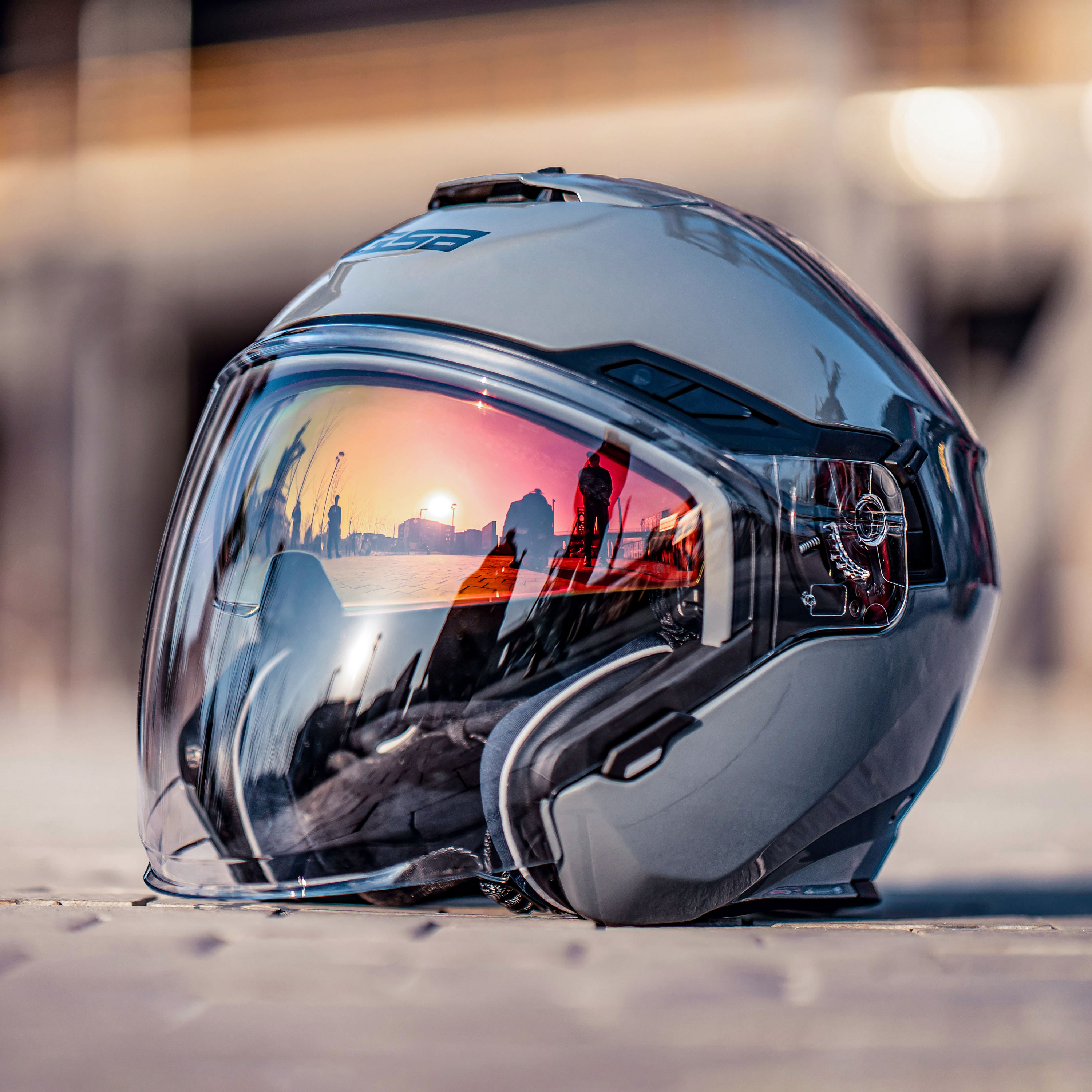 GSB263双镜片头盔防晒四分之三摩托车骑行四分之三机车头盔新国标