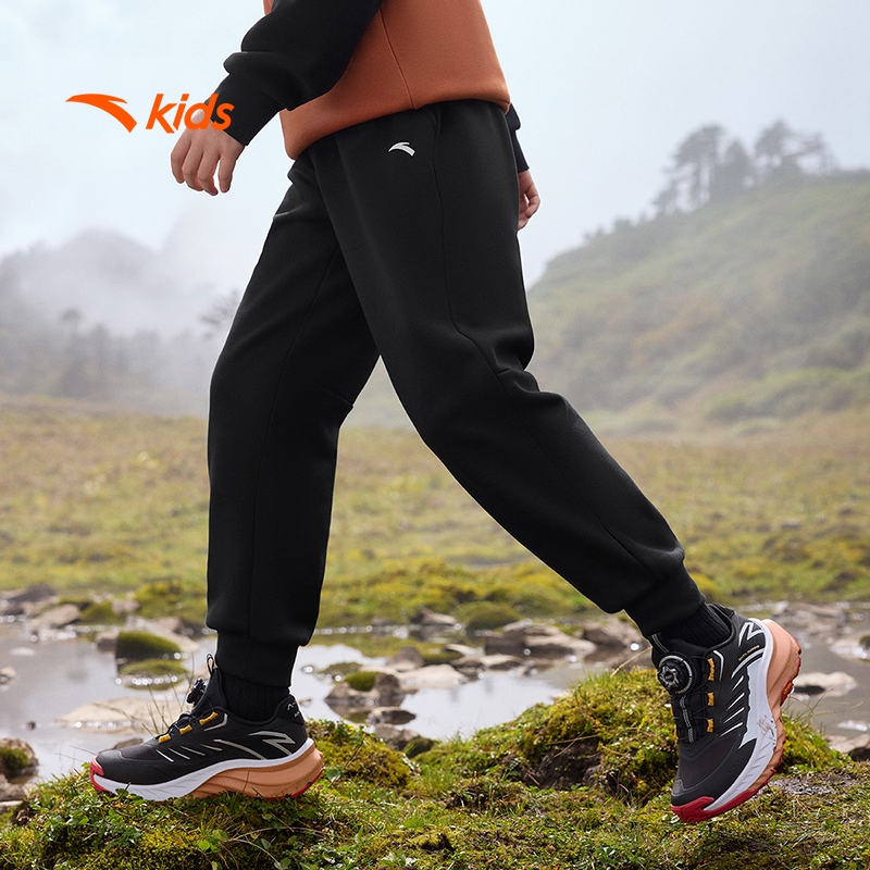 安踏儿童装裤子加绒长裤保暖针织运动舒适百搭男大童小孩卫裤7703