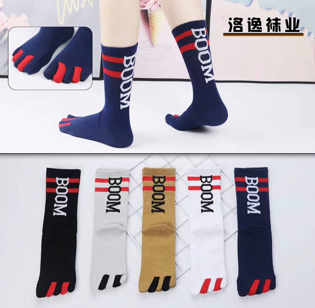 女士五指袜防臭中高筒堆堆袜吸汗时尚休闲