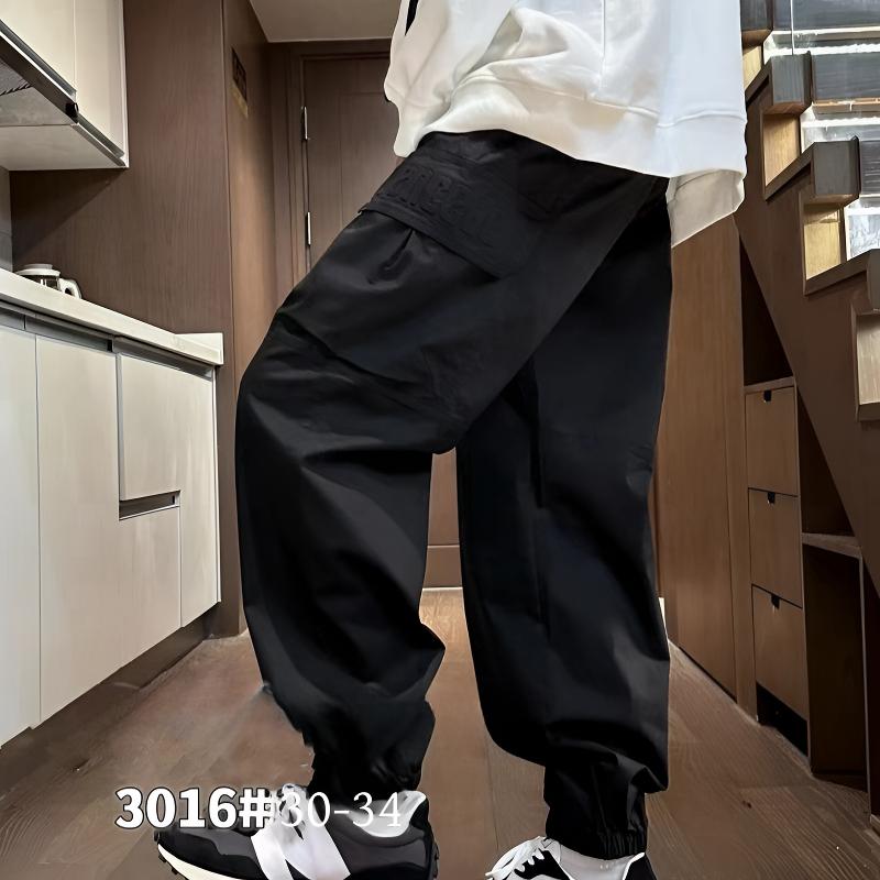 童装夏季中大儿童薄款锦棉工装宽松休闲裤3016