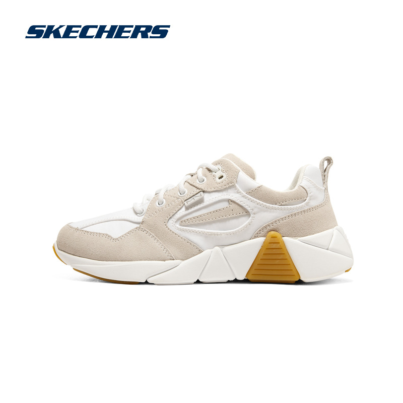 Skechers斯凯奇23年新款女士绑带休闲鞋软底舒适运动跑步鞋133245