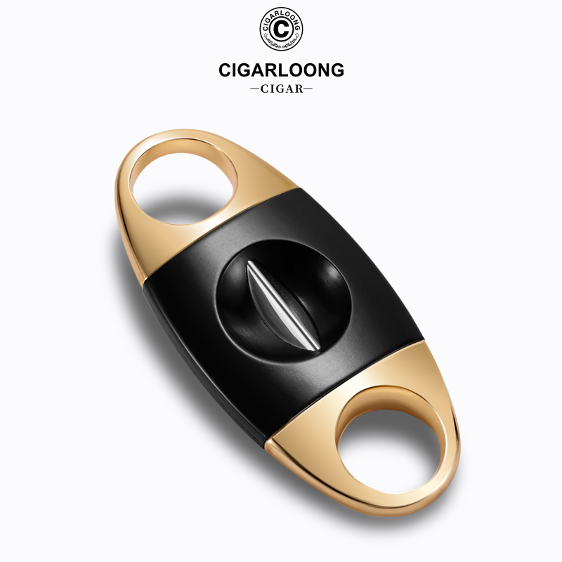 CIGARLOONG茄龙雪茄剪锋利顺滑不锈钢V型剪刀便携雪茄刀CLE-22KZ1