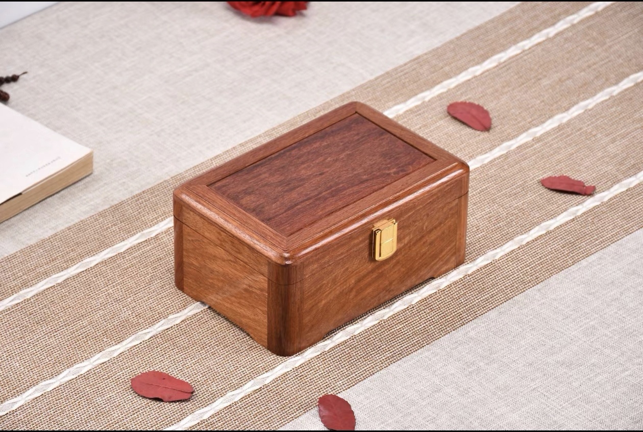 《缅花》心语全榫卯首饰盒 收纳盒尺寸：20*13*9.5