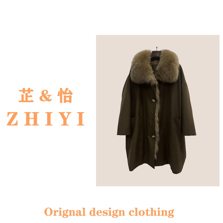 【海宁芷怡Sinhore】海宁冬季长款狐狸毛领风衣派克#