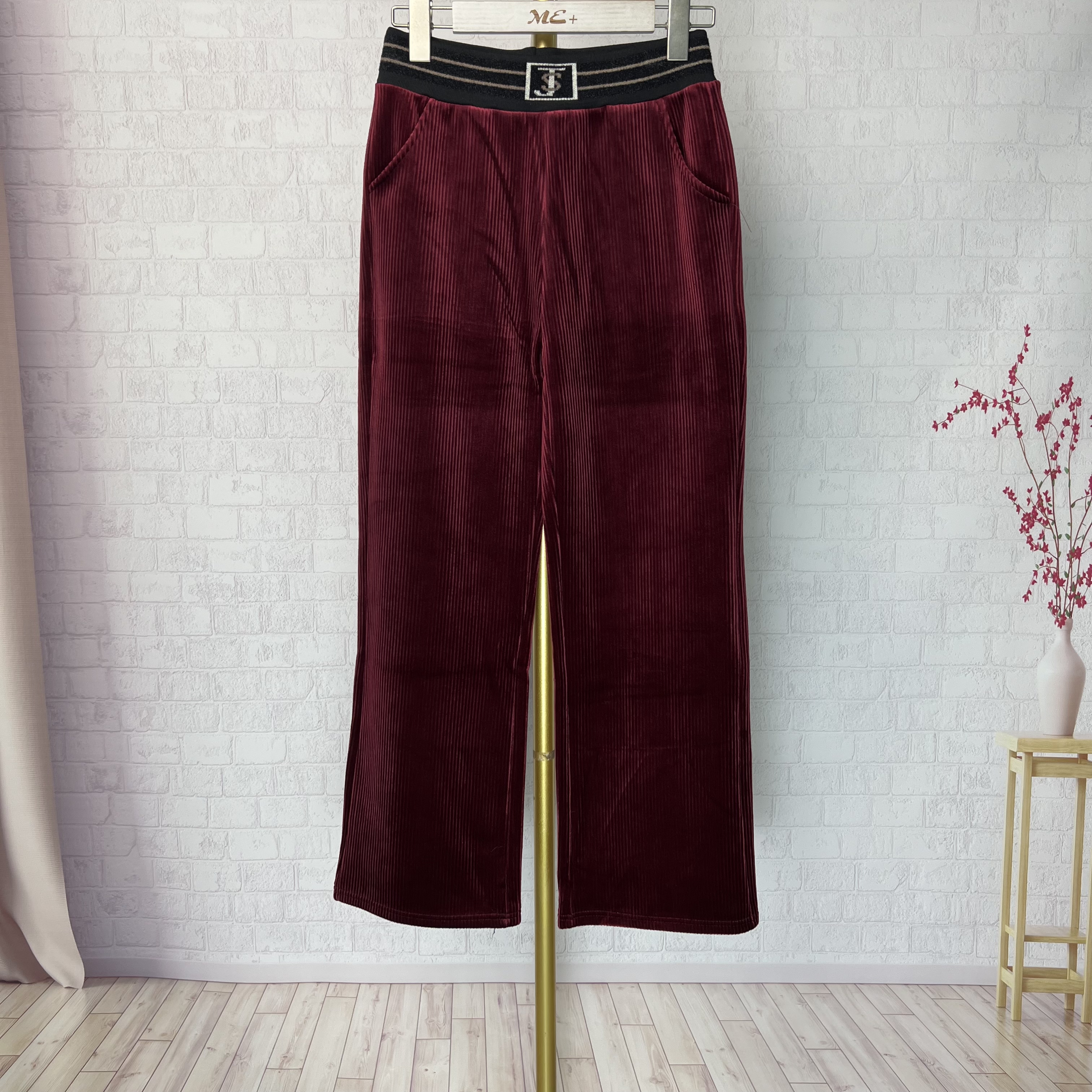 A61秋冬新品时尚遮肉显瘦气质休闲百搭加绒裤子