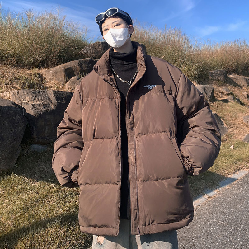 羽绒服男冬季加厚保暖高级感痞帅白鸭绒潮牌宽松立领羽绒衣外套男