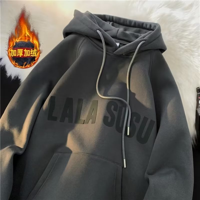 【2023新款秋冬季】重磅美式卫衣男连帽青少年帽衫男款男装帅气卫