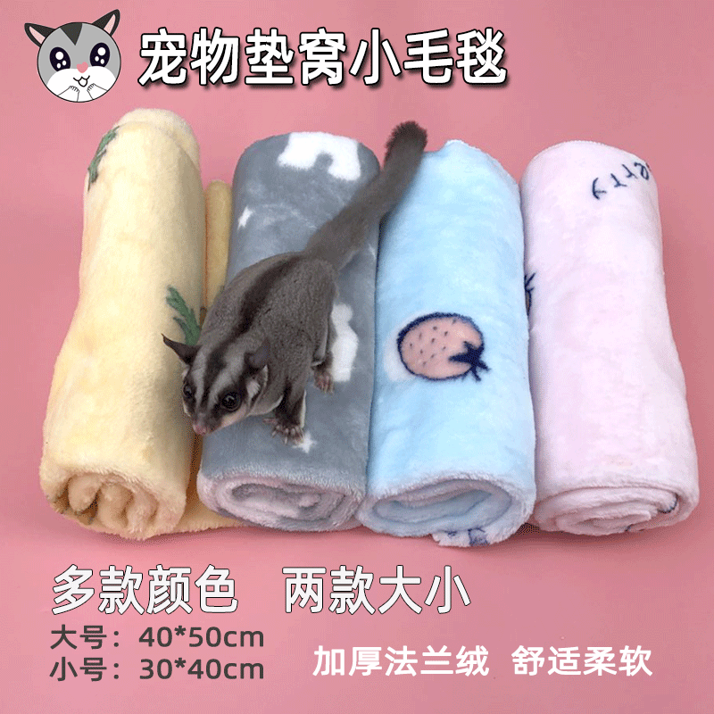 蜜袋鼯仓鼠松鼠刺猬龙猫大眼飞鼠用的垫窝保暖小毛毯宠物保暖用品