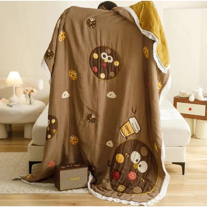 A类全棉纱布泡芙被子5斤面料柔软舒适加厚保暖亲肤 被子 趣多多