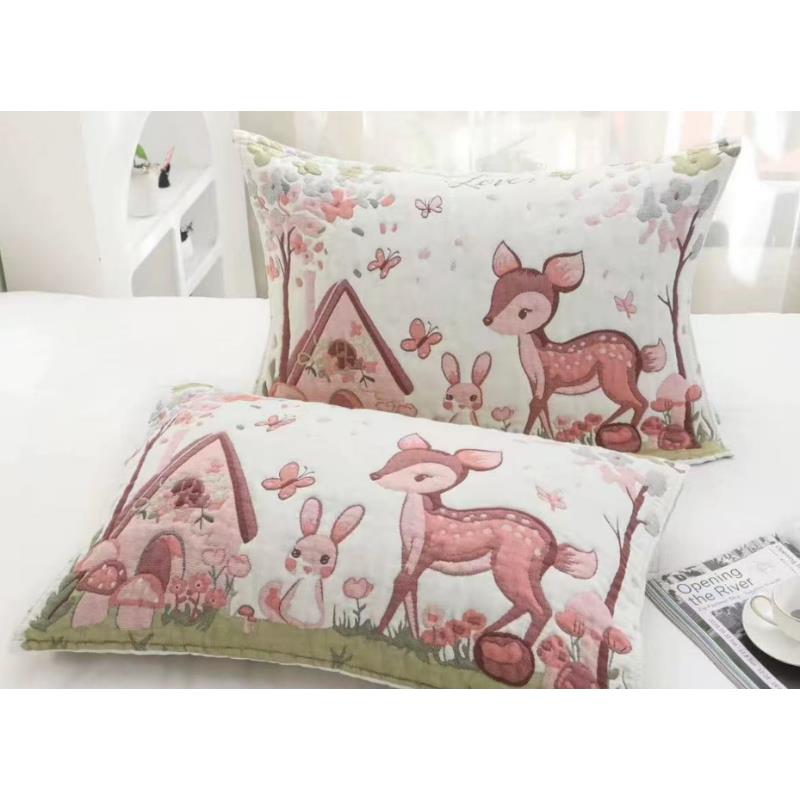 【林间小鹿】 高端枕巾 全棉加厚枕巾吸水枕巾52*78cm