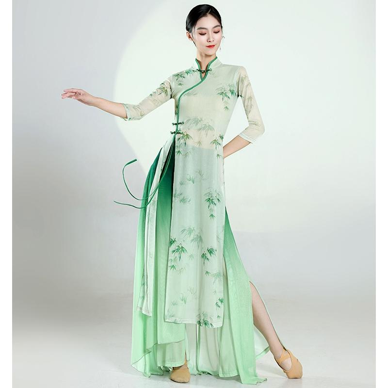 古典舞旗袍舞蹈服女身韵中国舞练功服成人女表演出服装新款