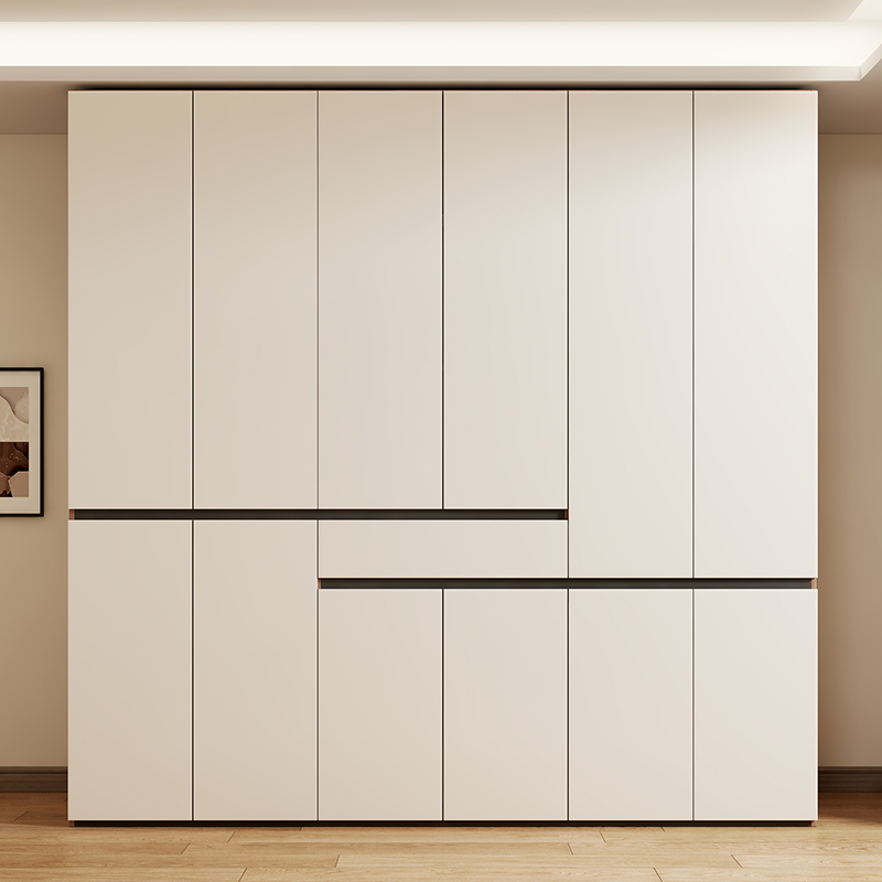 新款2024爆款中古风分段式衣柜家用卧室现代简约小户型到顶大衣橱