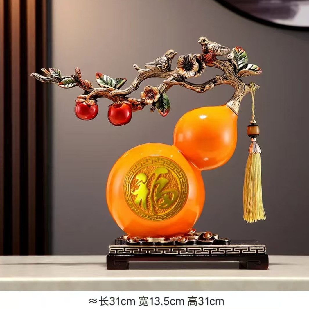 葫芦摆件新中式家居客厅电视柜酒柜玄关装饰品摆设乔迁搬新家礼物