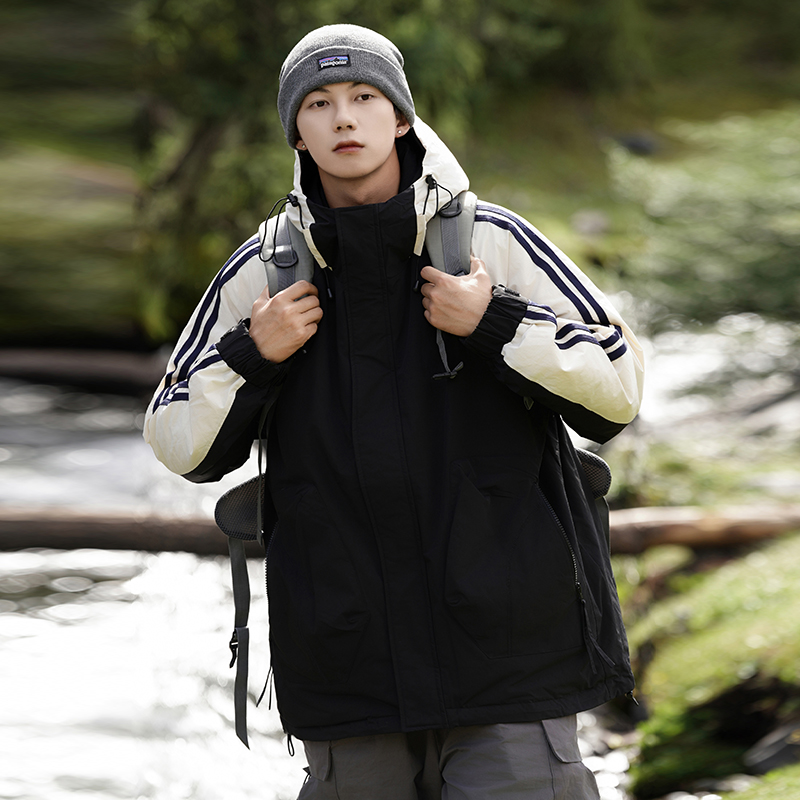 波司登2023新款秋冬户外宽松百搭连帽保暖白鸭绒男女羽绒服冲锋衣